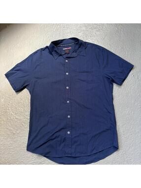 Men's Navy and Blue Shirt